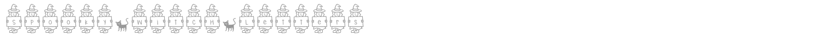 Spooky Witch Letters font preview